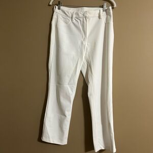 Elie Tahari White Cropped Pants
